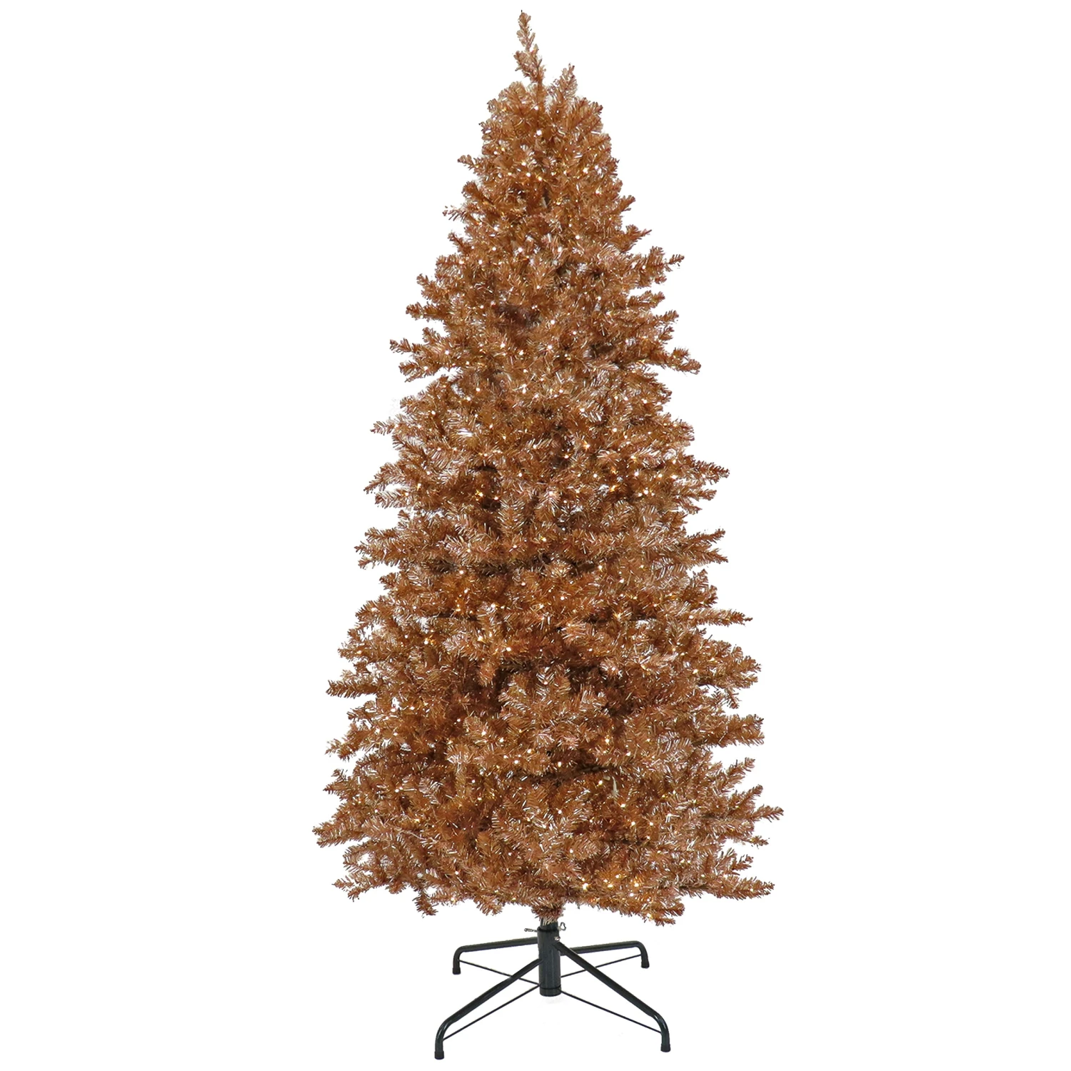 9 Ft. Pre-Lit Christmas Rose Gold Metallic Tree 1 9 Ft. Pre-Lit Christmas Rose Gold Metallic Tree