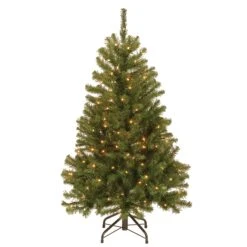 4.5 Ft. Pre-Lit North Valley Spruce Tree With Clear Lights