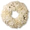 18 In. Valentine's White Roses And Hydrangea Blooms Floral Wreath