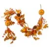 6 Ft. Fall Garland With Pumpkins, Pinecones, Berry Clusters, Maple Leaves