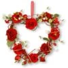 20 In. Valentine's Floral Heart Red Roses Wreath