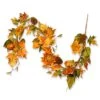 6 Ft. Fall Garland With Sunflowers, Pinecones, Berry Clusters, Maple Leaves