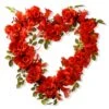 16 In. Valentine's Floral Heart Rose Wreath