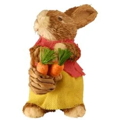 10 In. Female Dainty Brown Easter Bunny Table Decoration