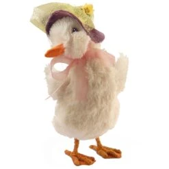 12 In. Female Fancy Easter Duckling Table Decoration