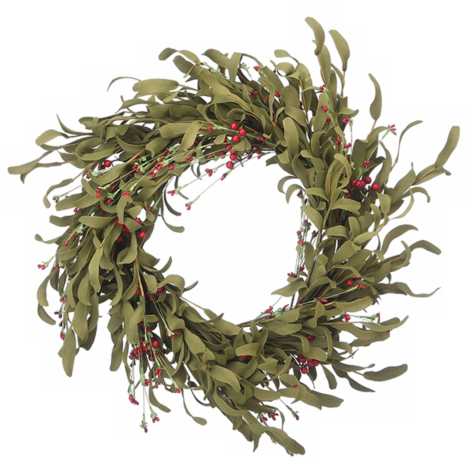 22 In. Fall Wreath With Assorted Grass, Berry Clusters 1 22 In. Fall Wreath With Assorted Grass, Berry Clusters
