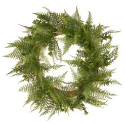 22 In. Spring Wreath With Boston Fern Leaves