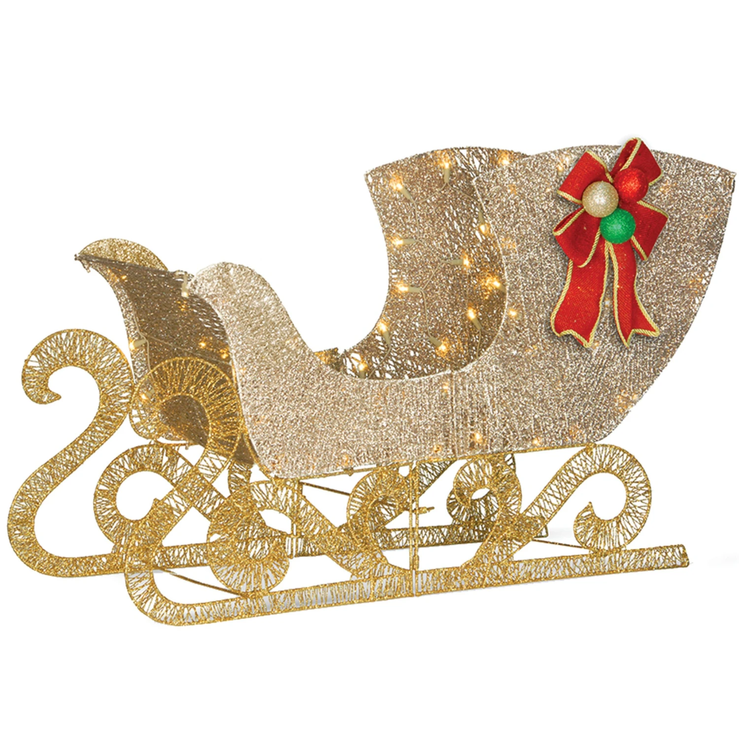 38 In. Santas Sleigh With LED Lights 1 38 In. Santas Sleigh With LED Lights