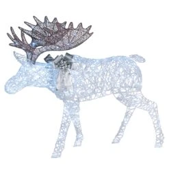 50 In. Pre-lit Moose Decoration