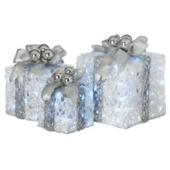 Pre-Lit Decorated White Gift Box Assortment 9 Pre-Lit Decorated White Gift Box Assortment -Christmas Trees Sales website images 10 0001s 0009 DF 07004L