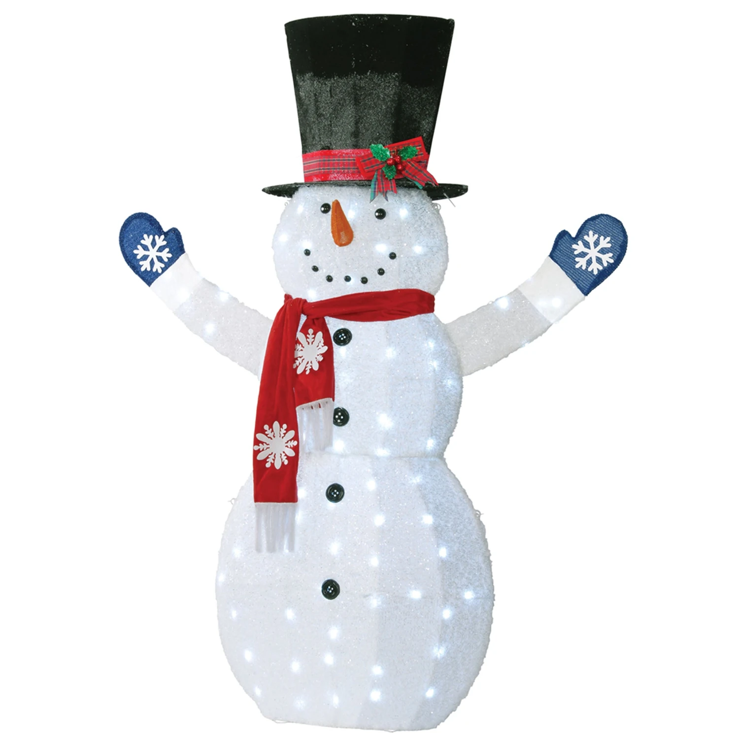 72 In. Snowman Decoration With White LED Lights 5 72 In. Snowman Decoration With White LED Lights - Image 5