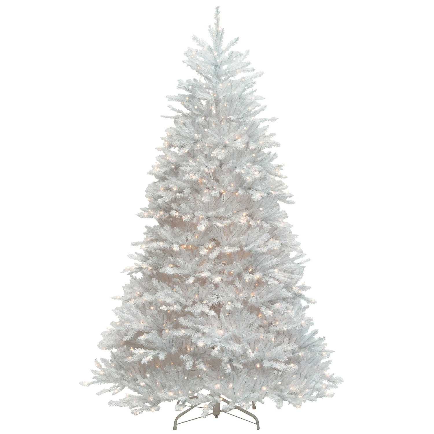 7.5 Ft. Pre-Lit Dunhill Fir White Tree With Clear Lights 8 7.5 Ft. Pre-Lit Dunhill Fir White Tree With Clear Lights - Image 8