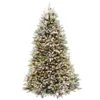 7.5 Ft. Pre-Lit Dunhill Fir Flocked Tree With 750 Clear Lights