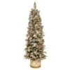 6 Ft. Pre-Lit Frosted Colonial Slim Half Tree With Clear Lights