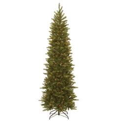 7.5 Ft. Pre-Lit Grande Fir Pencil Slim Tree With Clear Lights