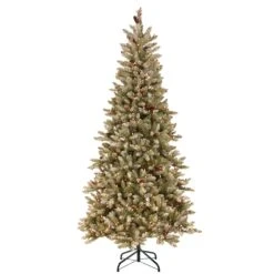 7.5 Ft. Pre-Lit Dunhill Fir Slim Tree With Clear Lights