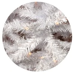 7.5 Ft. Pre-Lit North Valley Spruce White Tree With Clear Lights 11 7.5 Ft. Pre-Lit North Valley Spruce White Tree With Clear Lights -Christmas Trees Sales website images 2 0001s 0014s 0000 NRVW7 close