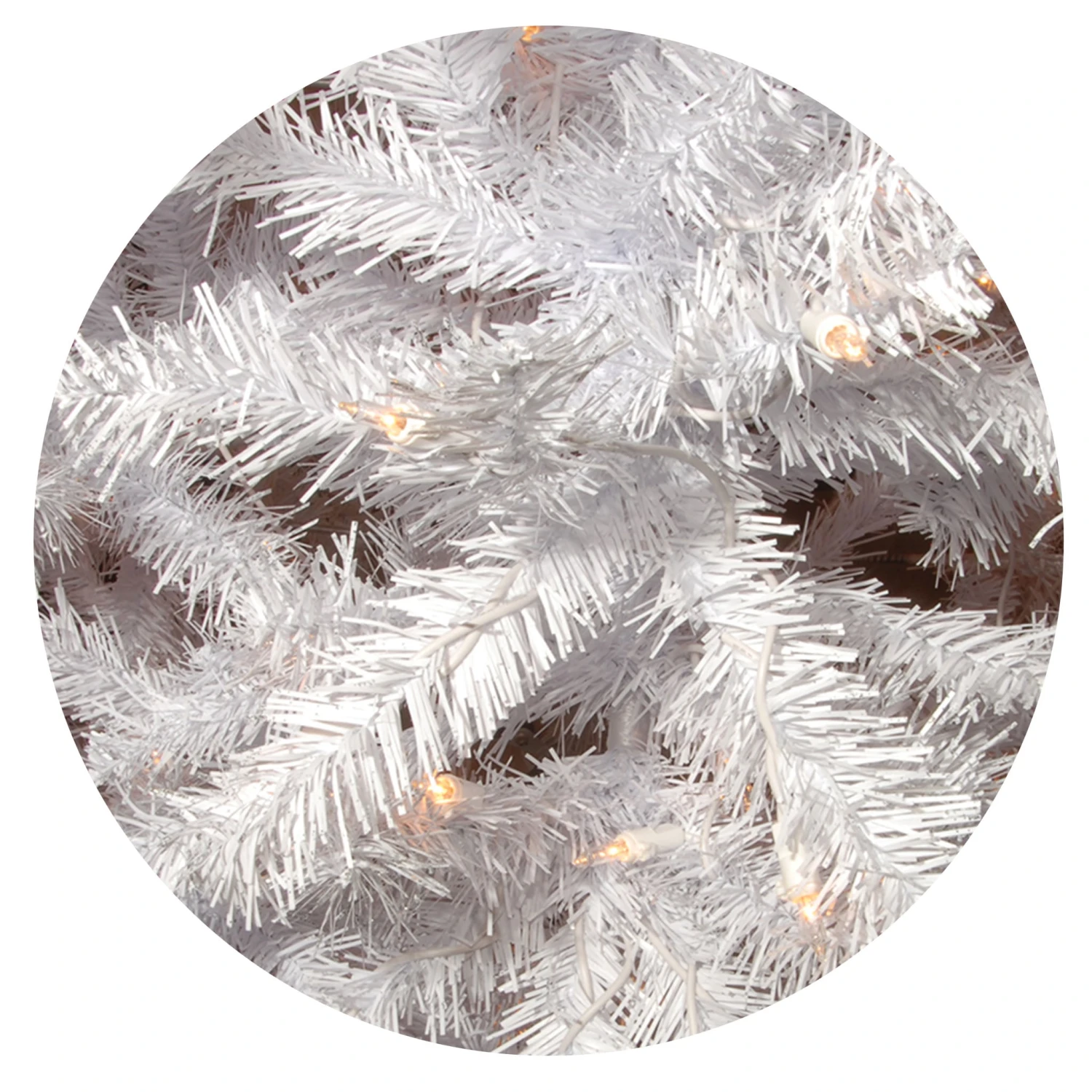 7.5 Ft. Pre-Lit North Valley Spruce White Tree With Clear Lights 3 7.5 Ft. Pre-Lit North Valley Spruce White Tree With Clear Lights - Image 3