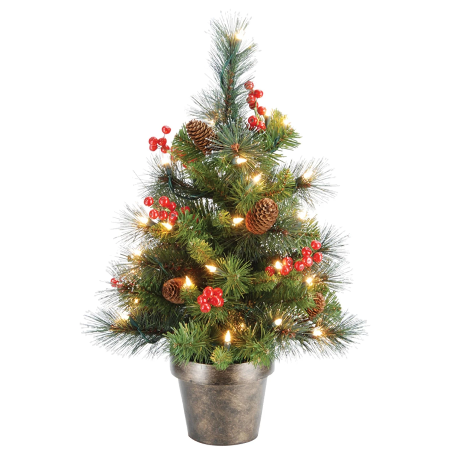 2 Ft. Pre-Lit Crestwood Spruce Tree With Clear Lights 1 2 Ft. Pre-Lit Crestwood Spruce Tree With Clear Lights