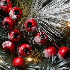 2 Ft. Snowy Glacier Pine Tree With Warm White LED Lights -Christmas Trees Sales website images 4 0020s 0000 SGP close