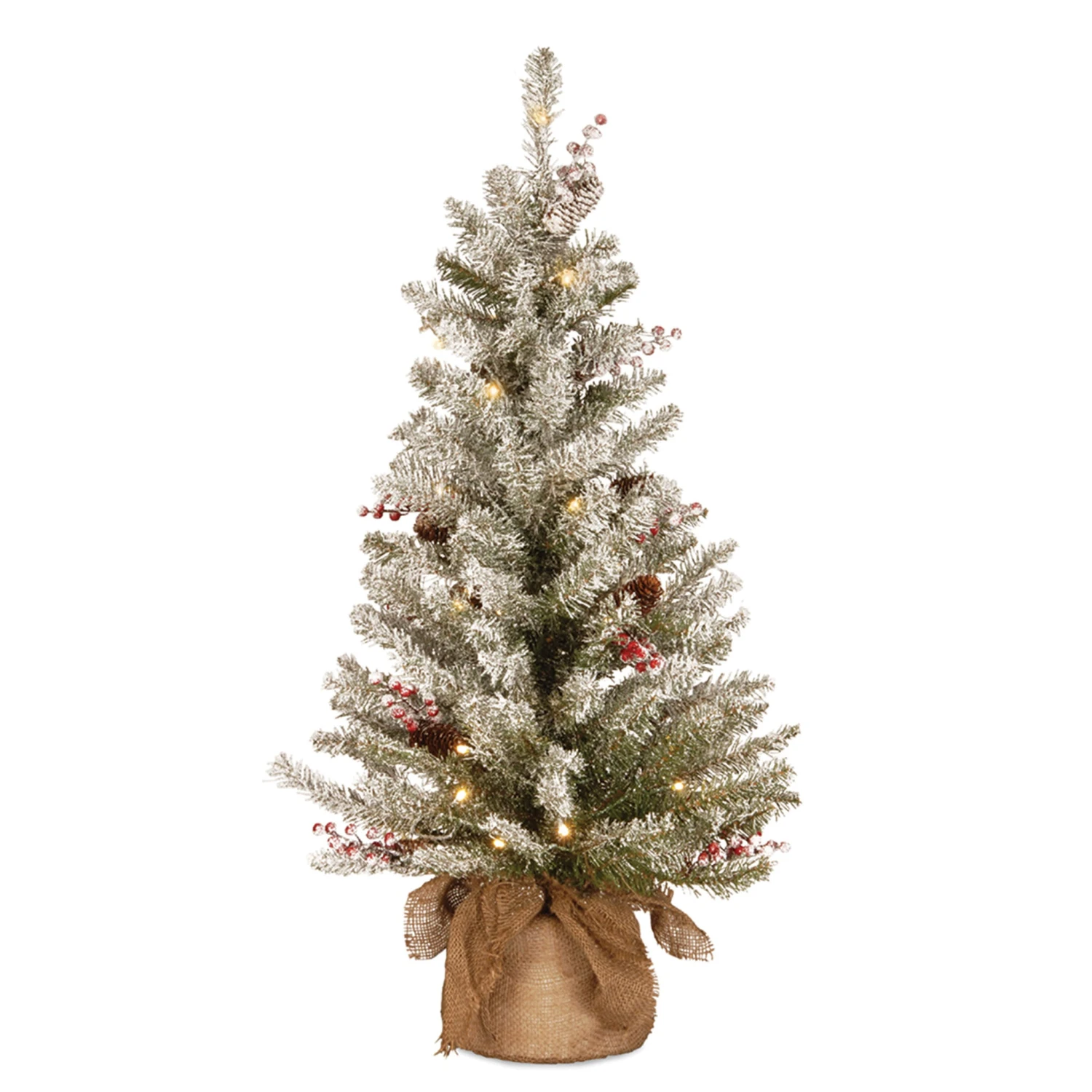 3 Ft. Pre-Lit Dunhill Fir Tree With Warm White LED Lights 1 3 Ft. Pre-Lit Dunhill Fir Tree With Warm White LED Lights