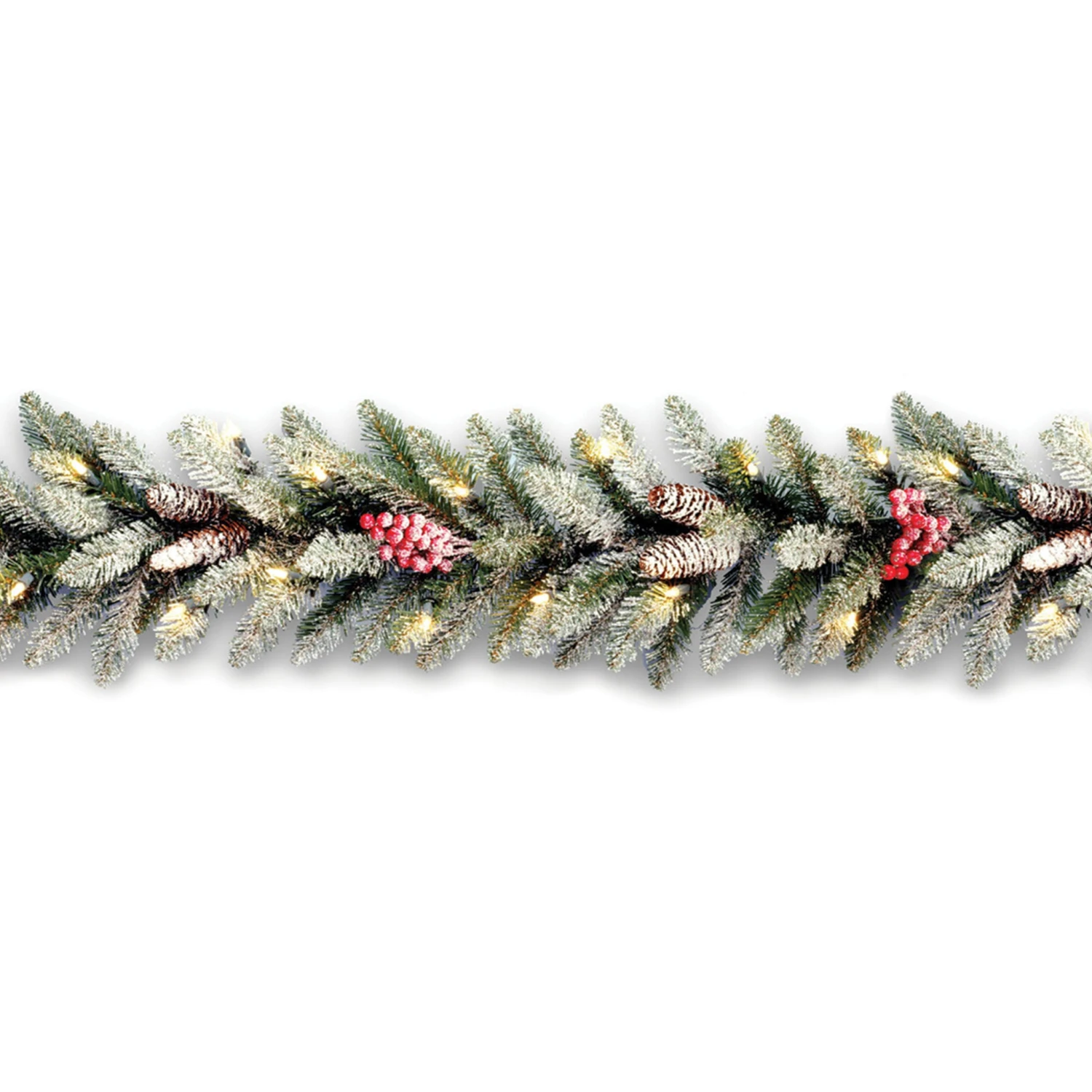 9 Ft. Pre-Lit Dunhill Fir Garland With Clear Lights 4 9 Ft. Pre-Lit Dunhill Fir Garland With Clear Lights - Image 4