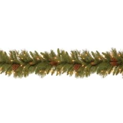 9 Ft. Pre-Lit Pine Cone Garland With Clear Lights
