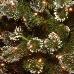 9 Ft. Pre-Lit Glittery Pine Garland With Clear Lights 5 9 Ft. Pre-Lit Glittery Pine Garland With Clear Lights -Christmas Trees Sales website images 7 0013s 0000 GP1 302 75 1