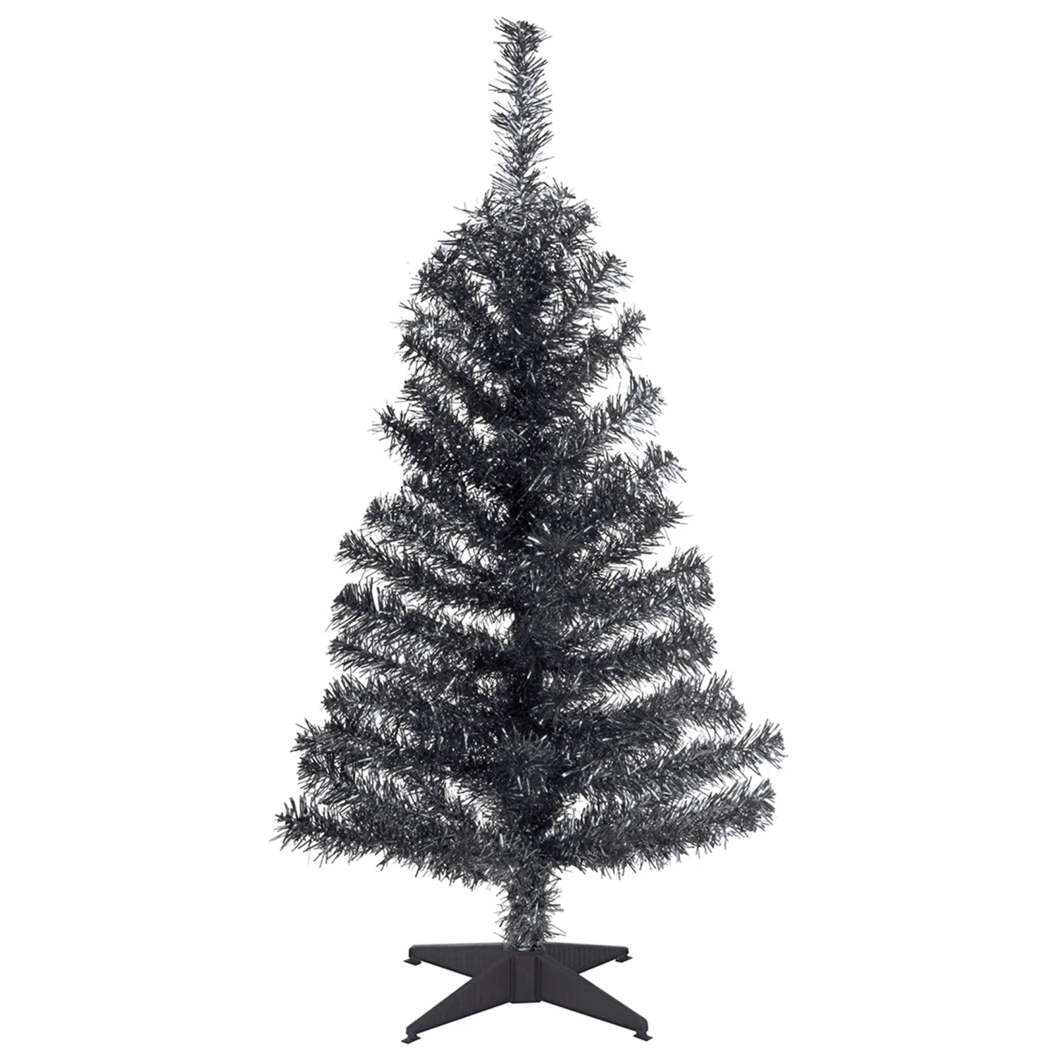 3 Ft. Tinsel Collection Black Tree 1 3 Ft. Tinsel Collection Black Tree