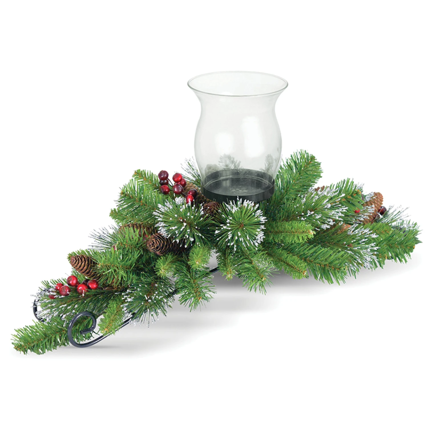 30 In. Crestwood Spruce Centerpiece And Candle Holder 1 30 In. Crestwood Spruce Centerpiece And Candle Holder
