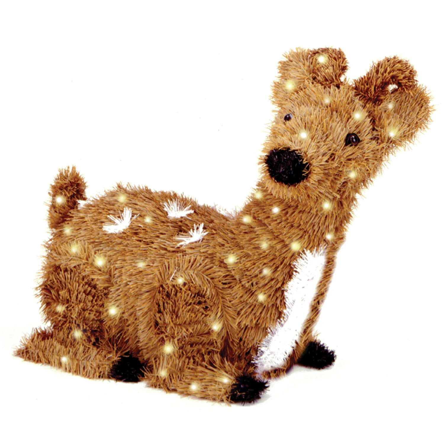 24 In. Resting Reindeer With Clear Lights 1 24 In. Resting Reindeer With Clear Lights